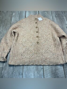 American Eagle Outfitters women’s new with tags cable knit blush pink sweater lg